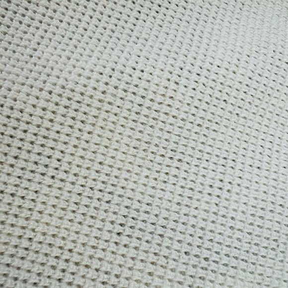 CYRUS Womens White Minimalist Relaxed Waffle Knit Open Cardigan Sweater Sz Large - Picture 6 of 8